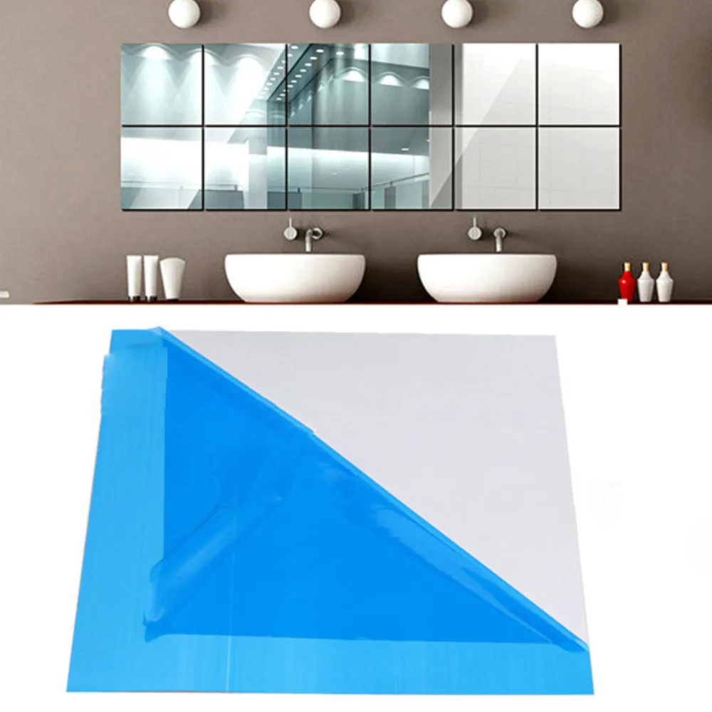 16X Mirror stickers Tile Square Self Adhesive bathroom Stick On Modern Art Wall Sticker
16X Mirror stickers Tile Square Self Adhesive bathroom Stick On Modern Art Wall Sticker