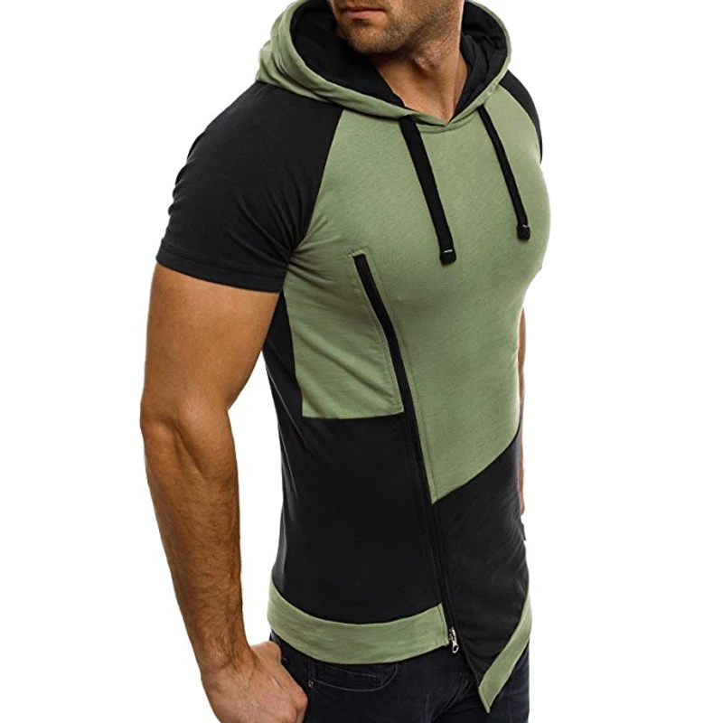 Male 2018 Brand Short Sleeve Coloured Slanted Zipper T Shirt Hooded Slim Men T-Shirt Tops Fashion Mens Tee Shirt T Shirts XXXL
Male 2018 Brand Short Sleeve Coloured Slanted Zipper T Shirt Hooded Slim Men T-Shirt Tops Fashion Mens Tee Shirt T Shirts XXXL