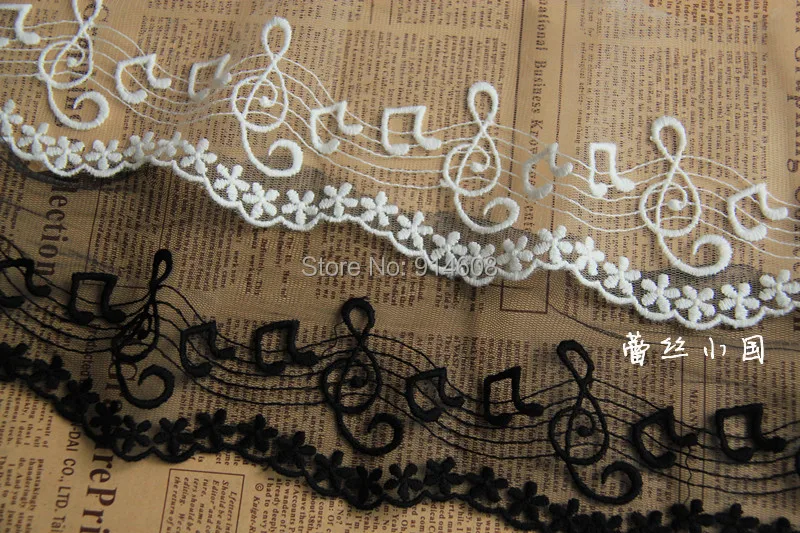 20Yards Quality Gauze Lace Fabric 10cm White/Black Music Notes Embroidery Mesh Lace Musical Fabrics
20Yards Quality Gauze Lace Fabric 10cm White/Black Music Notes Embroidery Mesh Lace Musical Fabrics