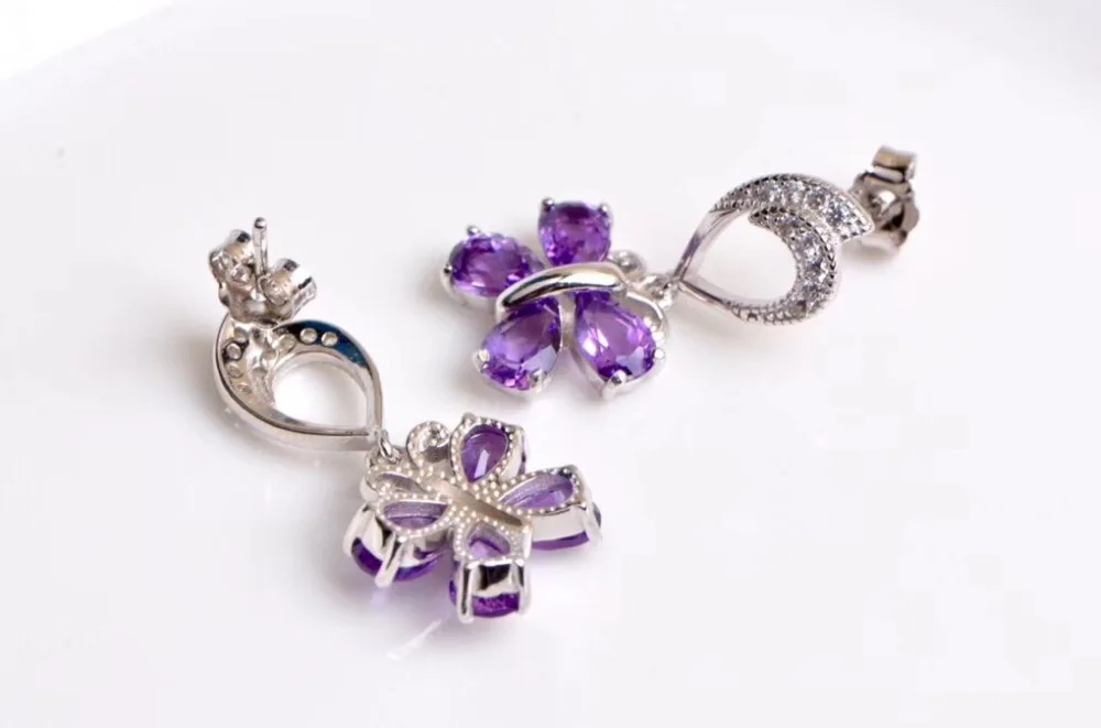 Genuine Natural Purple Amethyst Drop Earrings For Fashion Women Lady butterfly Crystal 925 Silver Sterling Earrings For Gift
Genuine Natural Purple Amethyst Drop Earrings For Fashion Women Lady butterfly Crystal 925 Silver Sterling Earrings For Gift