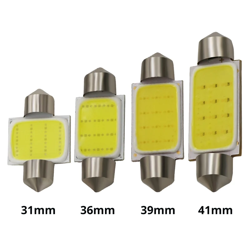 10 pcs 31mm 36mm 39mm 41/42mm C5W LED COB 12 Chips SMD Bulbs Car Festoon Light Auto Interior Dome Light Lamps 12V White
10 pcs 31mm 36mm 39mm 41/42mm C5W LED COB 12 Chips SMD Bulbs Car Festoon Light Auto Interior Dome Light Lamps 12V White