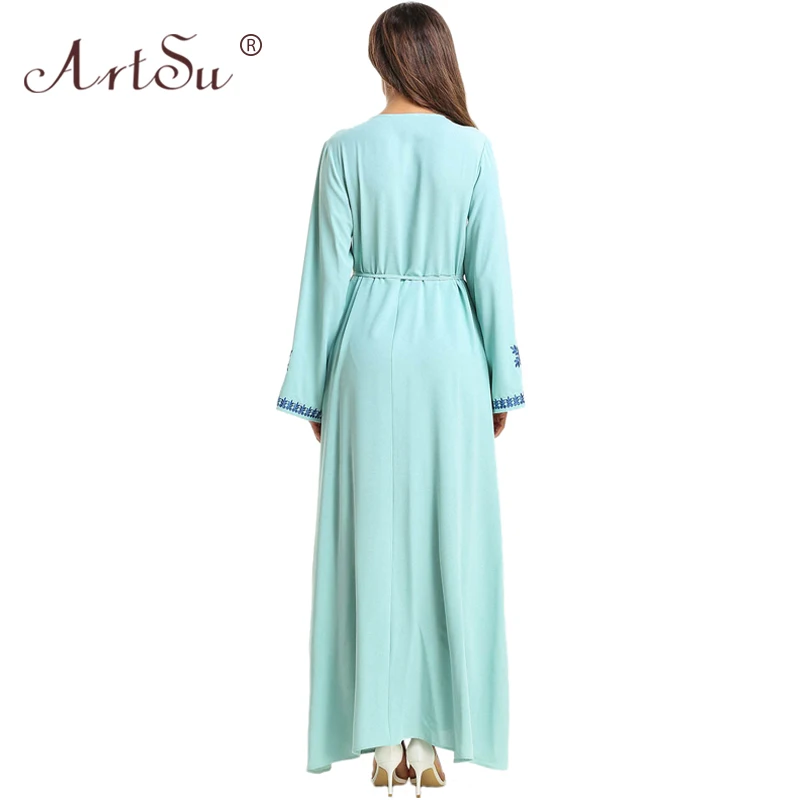 ArtSu 2019 Women Vintage Maxi Dress Green Long Sleeve Casual Robe Femme Spring Loose Yellow Floral Embroidery Dresses Vestidos
ArtSu 2019 Women Vintage Maxi Dress Green Long Sleeve Casual Robe Femme Spring Loose Yellow Floral Embroidery Dresses Vestidos
