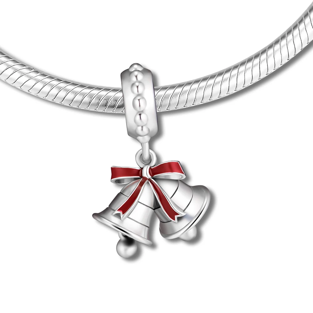 CKK 925 Sterling Silver Christmas Festive Bells Dangle Charms ,Berry Red Enamel Fits Brand Bracelet for DIY Jewelry Making
CKK 925 Sterling Silver Christmas Festive Bells Dangle Charms ,Berry Red Enamel Fits Brand Bracelet for DIY Jewelry Making