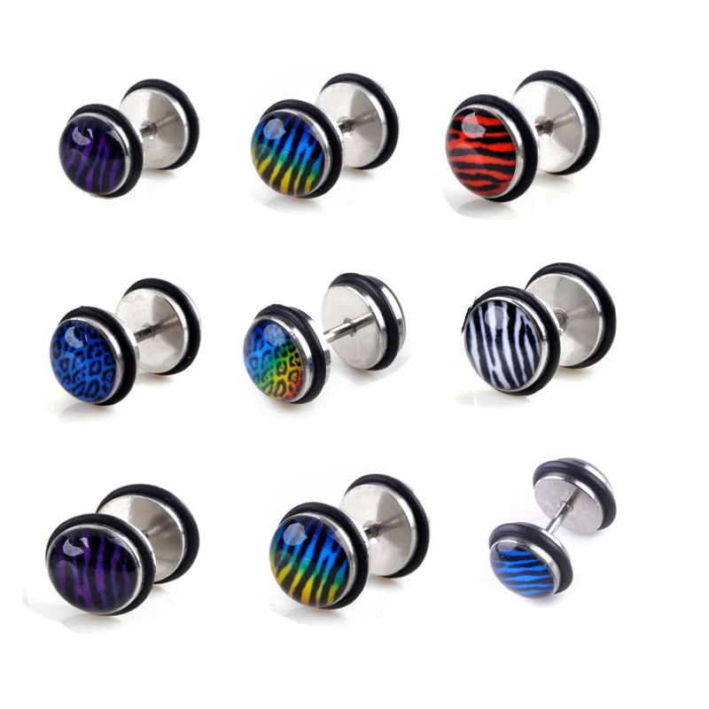 2pcs/Pair Acrylic Logo Printed Ear plugs Punk Barbell Stainless Steel Ear Studs Piercing Jewelry Earrings For Women Multicolor
2pcs/Pair Acrylic Logo Printed Ear plugs Punk Barbell Stainless Steel Ear Studs Piercing Jewelry Earrings For Women Multicolor