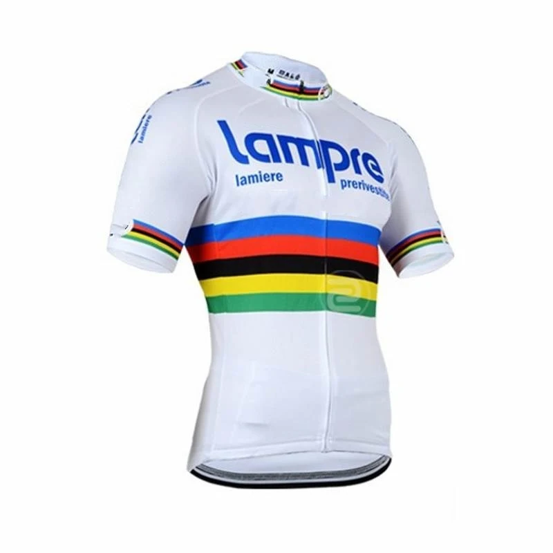 Профессиональная команда lampre Велоспорт Джерси дышащая летняя велосипедная
