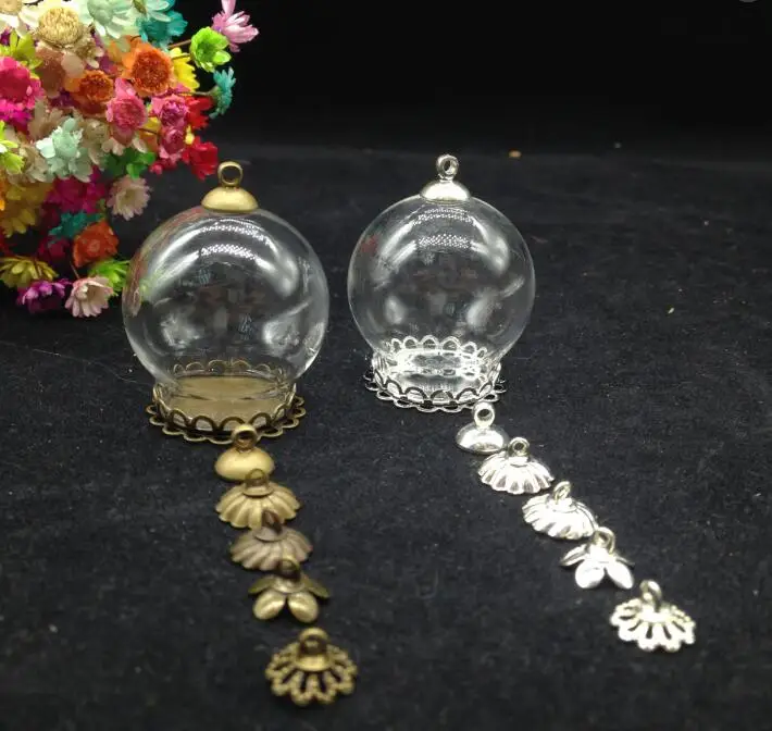 50sets/lot 30*20mm glass globe lace tray glass vial pendant glass bottle dome cover necklace diy pendant charms jewelry findings
50sets/lot 30*20mm glass globe lace tray glass vial pendant glass bottle dome cover necklace diy pendant charms jewelry findings