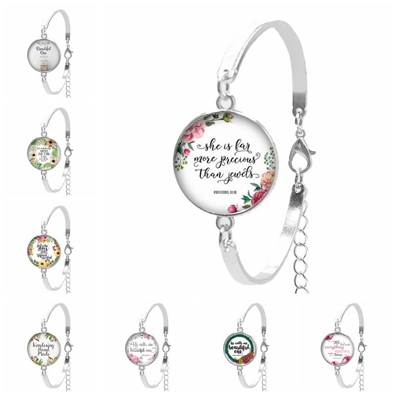 2019 Hot New He Calls Me Beautiful One Bible Verse Women's Bracelet Glass Cabochon Letter Patterns Glass Dome Christian Gift
2019 Hot New He Calls Me Beautiful One Bible Verse Women's Bracelet Glass Cabochon Letter Patterns Glass Dome Christian Gift