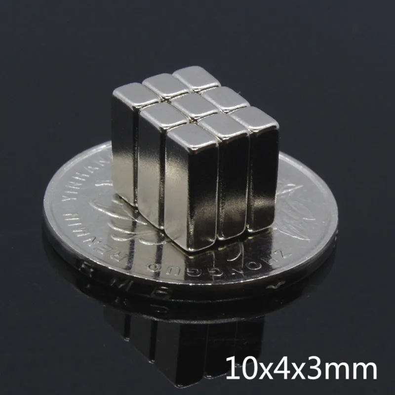 10 шт. 10x4x3 мм неодимовый магнит редкоземельный маленькая прочная Очищающая блок
