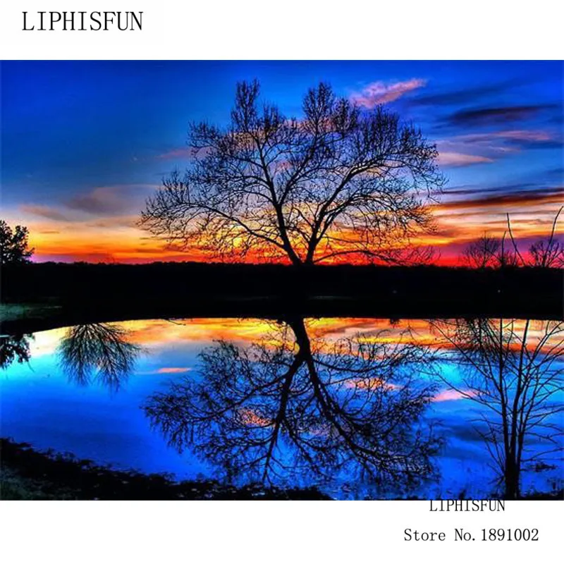 5D Full Drill Diamond Painting Blue Sky Old Tree And River At Dawn Cross Stitch Resin Square Diamond Sets Diamond Embroidery
5D Full Drill Diamond Painting Blue Sky Old Tree And River At Dawn Cross Stitch Resin Square Diamond Sets Diamond Embroidery