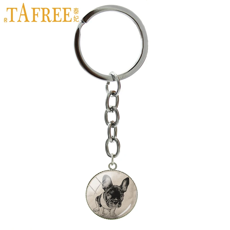TAFREE Colorful Dog Key Chain Animal French Bulldog Keychain fashion men women Stock Vector round glass novelty jewelry A113
TAFREE Colorful Dog Key Chain Animal French Bulldog Keychain fashion men women Stock Vector round glass novelty jewelry A113