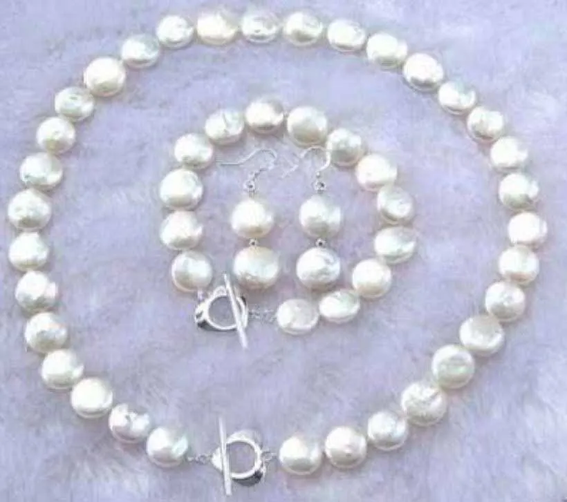 10-11MM White Coin Pearl Necklace Bracelet Earring Set Pearl Necklace Bracelet Earring
10-11MM White Coin Pearl Necklace Bracelet Earring Set Pearl Necklace Bracelet Earring
