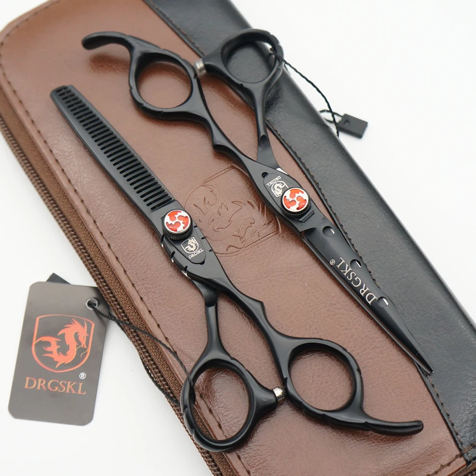 Black paint DRGSKL 6 inch professional barber hair scissors high quality, flame screw hair hairdressing scissors hair cut shears
Black paint DRGSKL 6 inch professional barber hair scissors high quality, flame screw hair hairdressing scissors hair cut shears