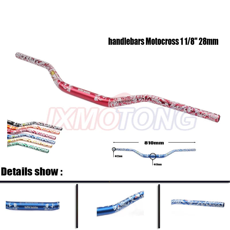 Aluminum handlebars Motocross 1 1/8" 28mm pit bike motorcycle handlebar fat bar manillar for SXF KLX YZF CRF RMZ universal
Aluminum handlebars Motocross 1 1/8" 28mm pit bike motorcycle handlebar fat bar manillar for SXF KLX YZF CRF RMZ universal