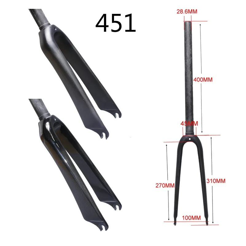 EC90 BMX Fork 20er складной велосипед T700 3K MTB из углеродного волокна 451 передняя вилка для: