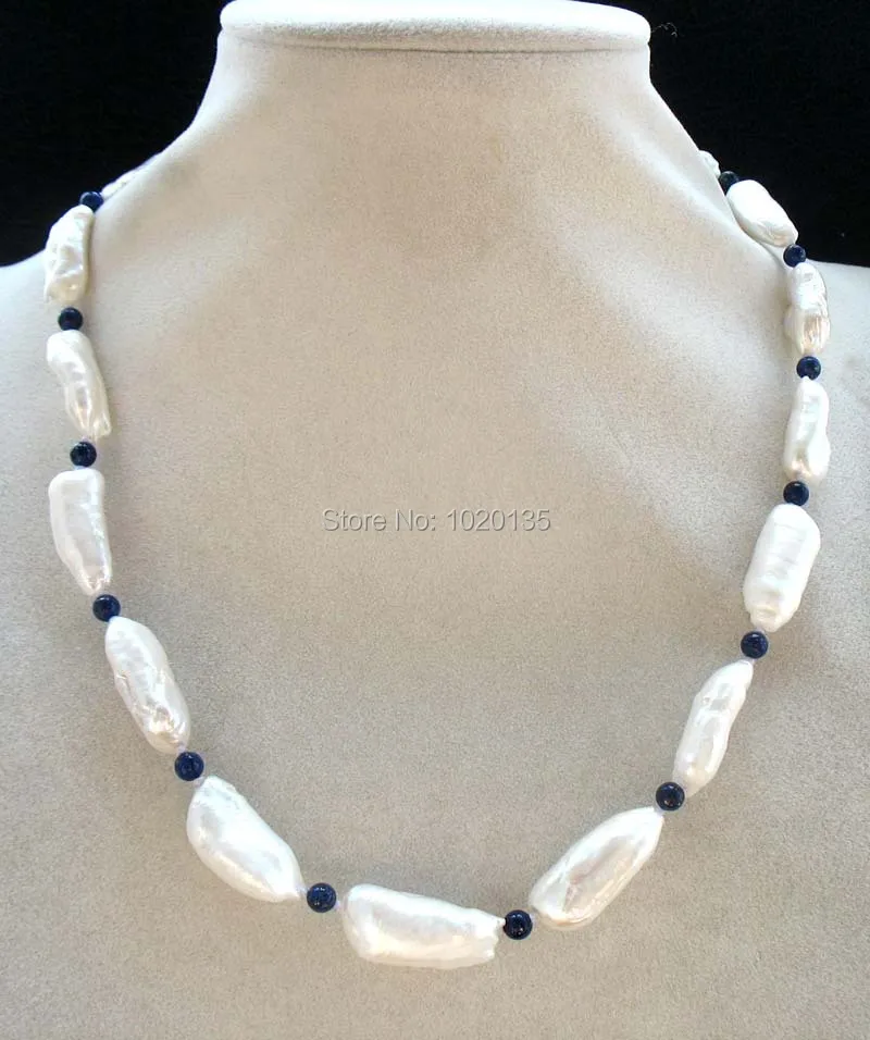freshwater pearl white biwa reborn keshi necklace and lapis lazuli round 19 inch FPPJ wholesale beads
freshwater pearl white biwa reborn keshi necklace and lapis lazuli round 19 inch FPPJ wholesale beads