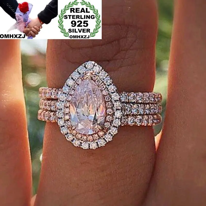OMHXZJ Wholesale European Fashion Woman Girl Party Wedding Gift White Pink Water Drop AAA Zircon 925 Sterling Silver Ring RR44
OMHXZJ Wholesale European Fashion Woman Girl Party Wedding Gift White Pink Water Drop AAA Zircon 925 Sterling Silver Ring RR44