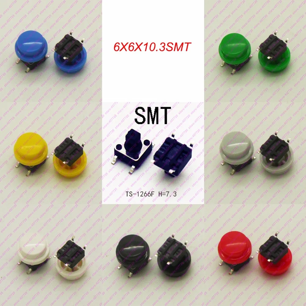 1000 шт., 6*6*10,3 мм, с круглой крышкой, 4PIN, SMT, мгновенная кнопка такта, топ, квадратная головка, тактический переключатель ключей, Мини Кнопка
1000 шт., 6*6*10,3 мм, с круглой крышкой, 4PIN, SMT, мгновенная кнопка такта, топ, квадратная головка, тактический переключатель ключей, Мини Кнопка