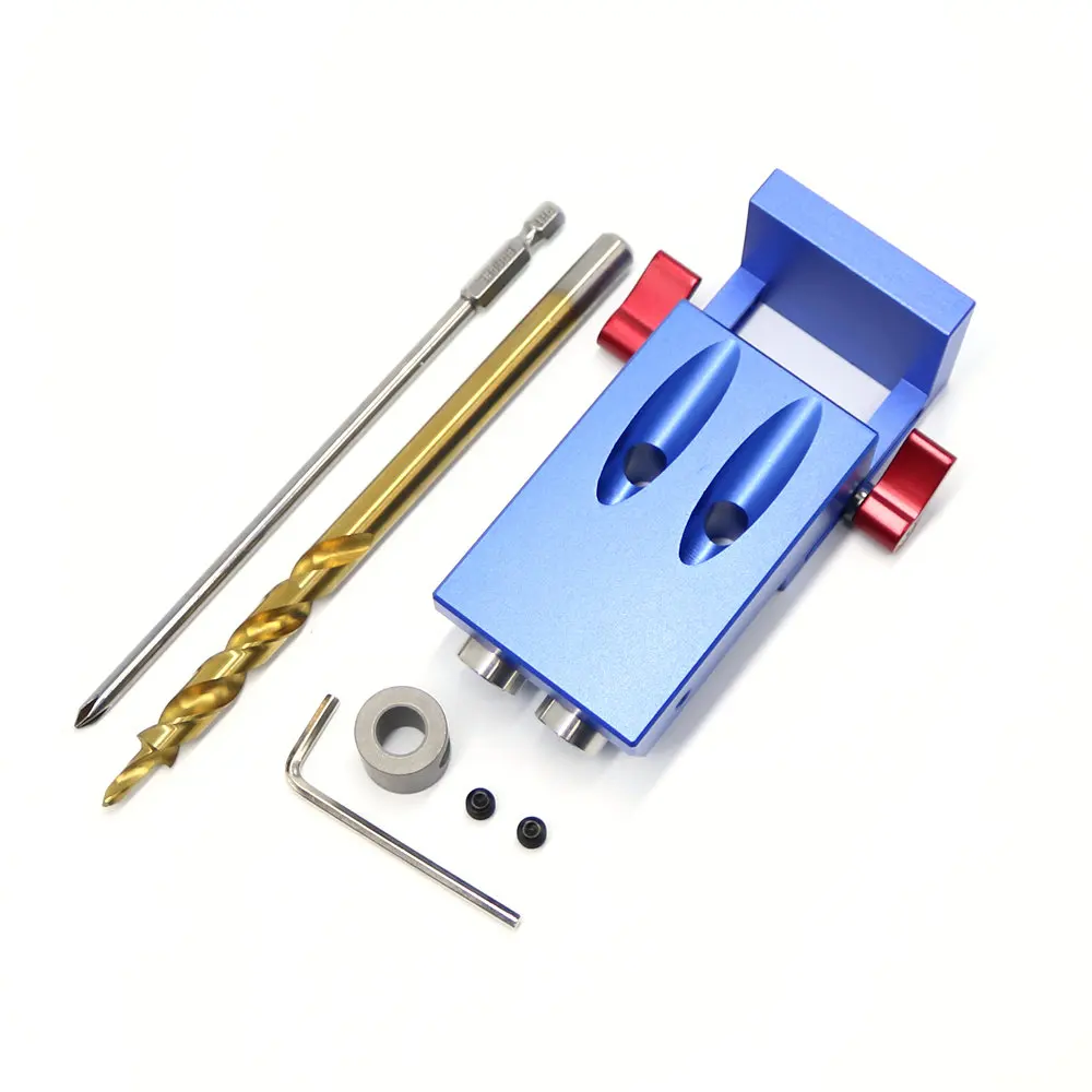 Mini Kreg Style Pocket Hole Jig Kit System For Wood Working Step Drill Bit & Accessories Wood Work Tool Set
Mini Kreg Style Pocket Hole Jig Kit System For Wood Working Step Drill Bit & Accessories Wood Work Tool Set