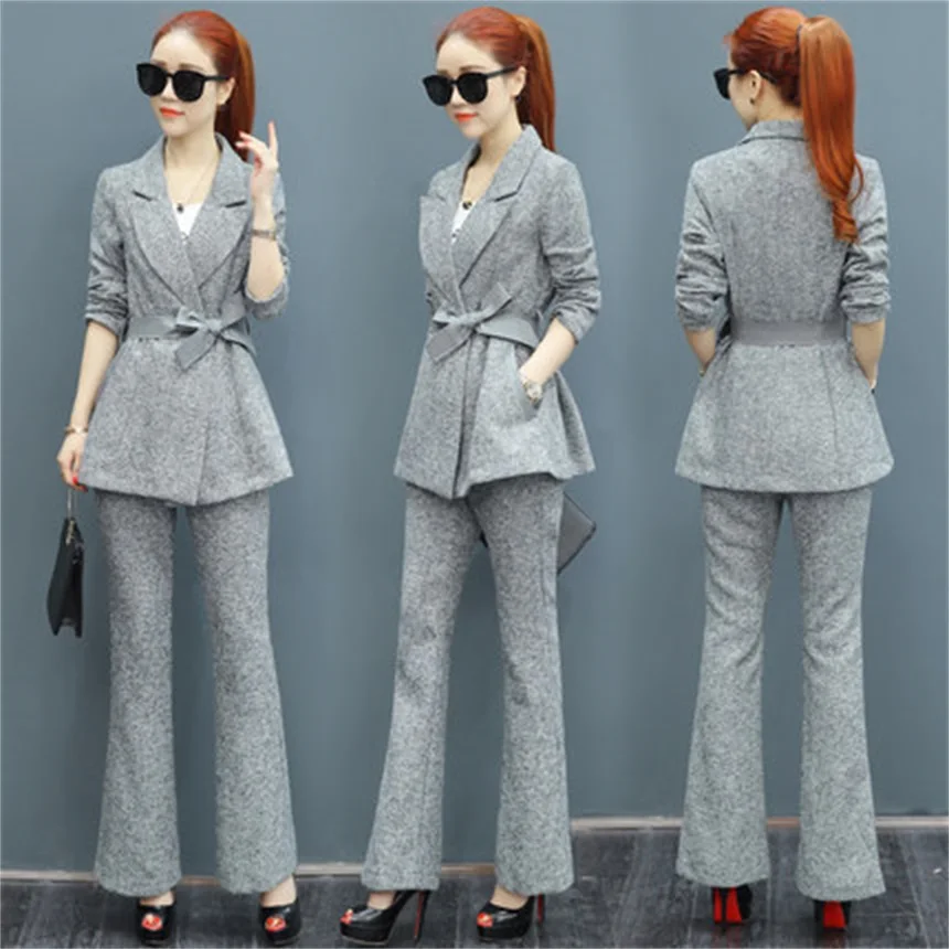 Fashion two-piece spring and autumn women's new Korean version of the was thin wide leg pants spring and autumn retro suit suit
Fashion two-piece spring and autumn women's new Korean version of the was thin wide leg pants spring and autumn retro suit suit