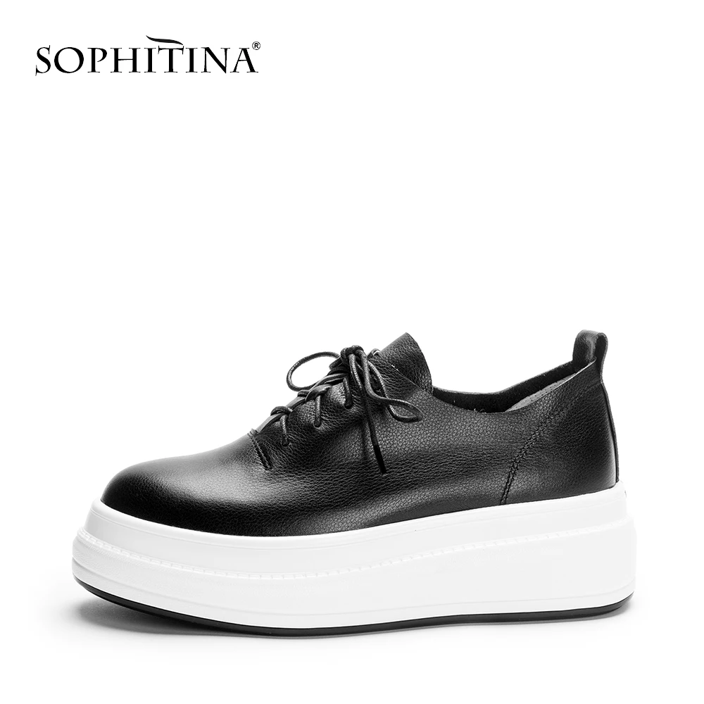 SOPHITINA Round Toe High-quality Genuine Leather Casual Flats for Women Thick Cute Platform Heel Lace-up Solid Girl Shoes PO67
SOPHITINA Round Toe High-quality Genuine Leather Casual Flats for Women Thick Cute Platform Heel Lace-up Solid Girl Shoes PO67