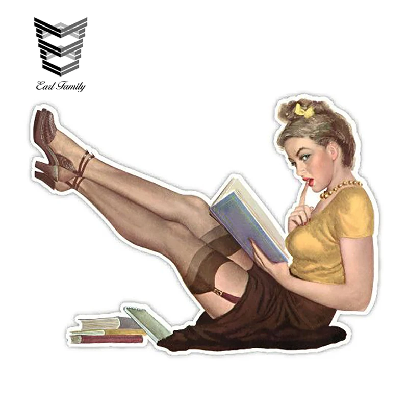 EARLFAMILY 13cm X 9.8cm Art Retro Sexy Pin Up Girl Reading Decal Vinyl Car Stickers Motor Auto Accessories Car Styling Graphics
EARLFAMILY 13cm X 9.8cm Art Retro Sexy Pin Up Girl Reading Decal Vinyl Car Stickers Motor Auto Accessories Car Styling Graphics