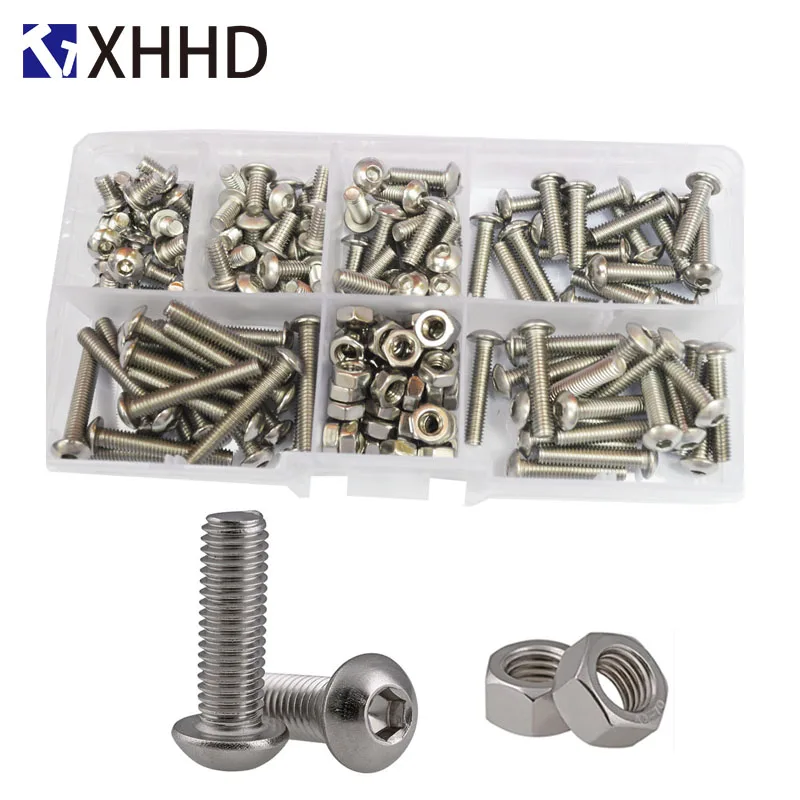 Hex Socket Button Head Cap Screw Metric Thread Pan Round Head Hexagon Machine Bolt Set Assortment Kit Box 304 Stainless Steel M4
Hex Socket Button Head Cap Screw Metric Thread Pan Round Head Hexagon Machine Bolt Set Assortment Kit Box 304 Stainless Steel M4