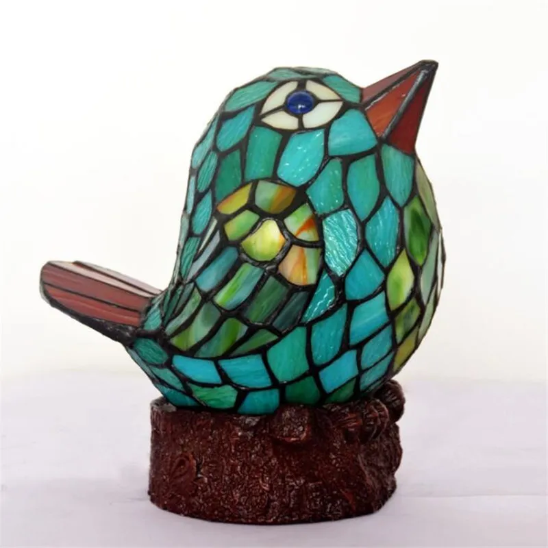 Tiffany Lovely Green Glass Bird Table Lamp for Foyer Bed Room Bar Apartment Glass Reading Night Light H 24.5cm 1076
Tiffany Lovely Green Glass Bird Table Lamp for Foyer Bed Room Bar Apartment Glass Reading Night Light H 24.5cm 1076