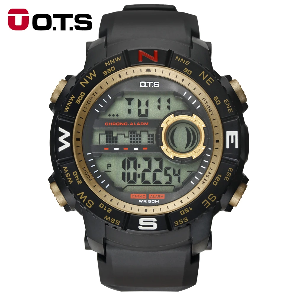 Часы мужские наручные с цифровым светодиодным дисплеем 50 м|clock button|clock automaticwatches guys