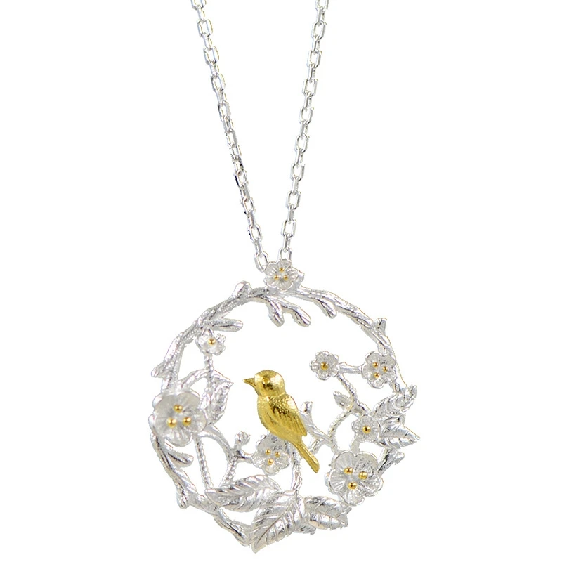 Plum Flower Bird Korean Silver Color Temperament Personality Fashion Female Jewelry Necklace SNE019
Plum Flower Bird Korean Silver Color Temperament Personality Fashion Female Jewelry Necklace SNE019
