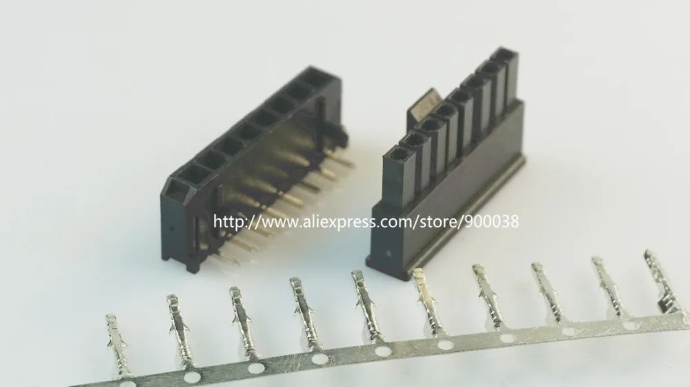 40 sets Micro-Fit connector 3.0mm 1x8 Pin 8 P Wafer Right Angle Plus Receptacle Housing and terminal wire to board connnector
40 sets Micro-Fit connector 3.0mm 1x8 Pin 8 P Wafer Right Angle Plus Receptacle Housing and terminal wire to board connnector