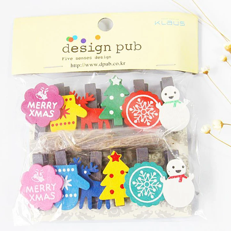 12Pcs/set Hot Novelty Christmas Gift Wood clip mini photo clip Document Fille or School decoration stationery with rope
12Pcs/set Hot Novelty Christmas Gift Wood clip mini photo clip Document Fille or School decoration stationery with rope