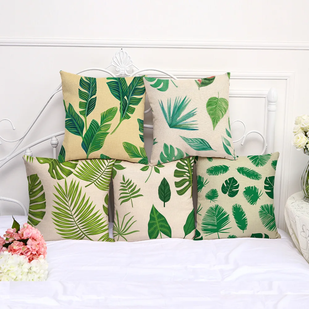 Green Plant Leaf Cushion Cover Cotton Linen Decorative Pillowcase Chair Seat Square45x45cm Pillow Cover Home Living Textile
Green Plant Leaf Cushion Cover Cotton Linen Decorative Pillowcase Chair Seat Square45x45cm Pillow Cover Home Living Textile