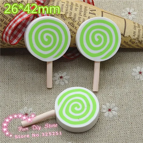 kawaii Polymer clay candy light green lollipop free shipping 30pcs/lot 26*42mm R622-7
kawaii Polymer clay candy light green lollipop free shipping 30pcs/lot 26*42mm R622-7
