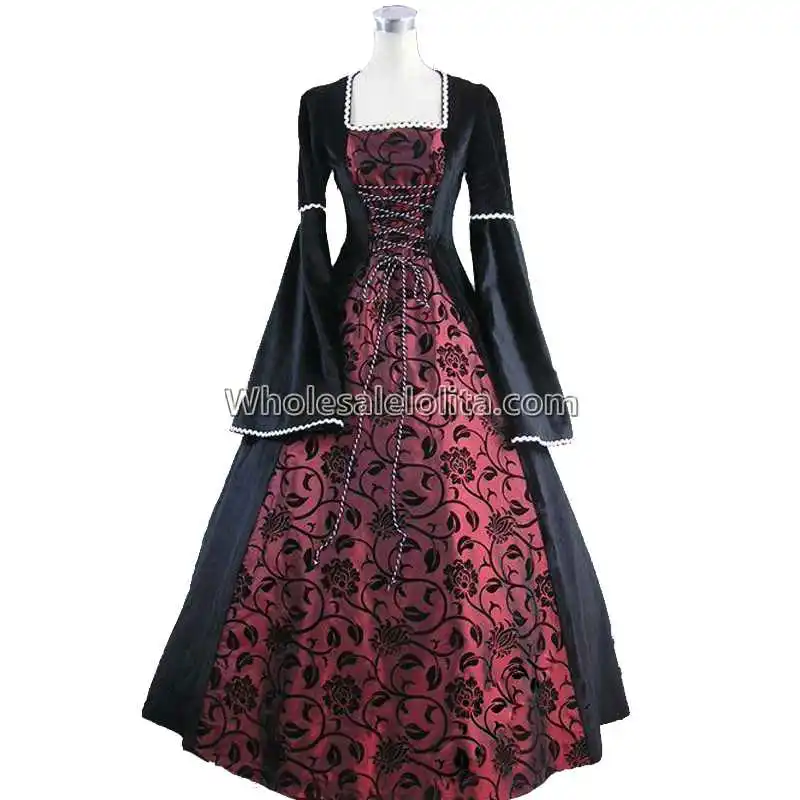 Medieval Renaissance Fair Queen Velvet Brocade Ball Gown Dress Theatrical Cosplay Halloween Costume
Medieval Renaissance Fair Queen Velvet Brocade Ball Gown Dress Theatrical Cosplay Halloween Costume