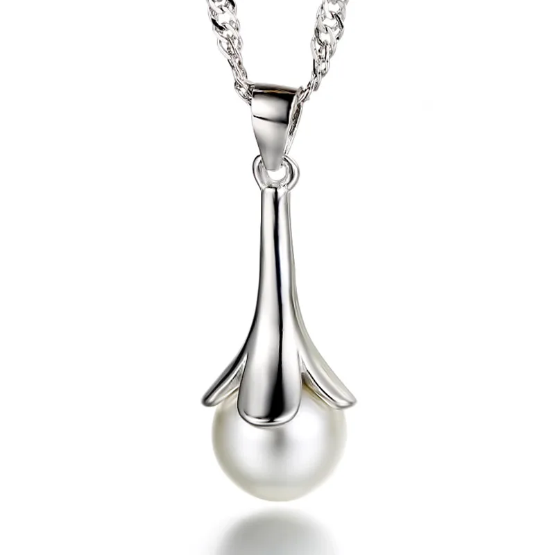 925 sterling silver fashion pearl flower ladies pendant necklace women water-wave chain jewelry female gift
925 sterling silver fashion pearl flower ladies pendant necklace women water-wave chain jewelry female gift