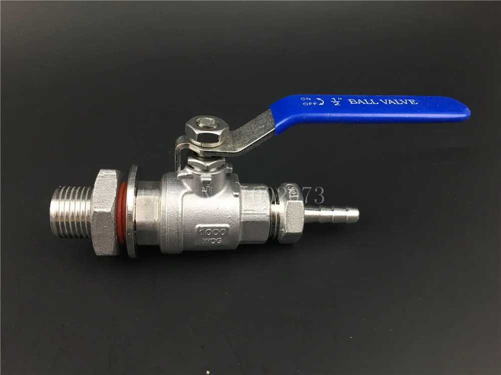 Weldless Compact Ball Valve, 1/2" 304 Stainless Steel Beer Ball Valve & Barb Fitting brewing Beer Kettle Fermenter
Weldless Compact Ball Valve, 1/2" 304 Stainless Steel Beer Ball Valve & Barb Fitting brewing Beer Kettle Fermenter