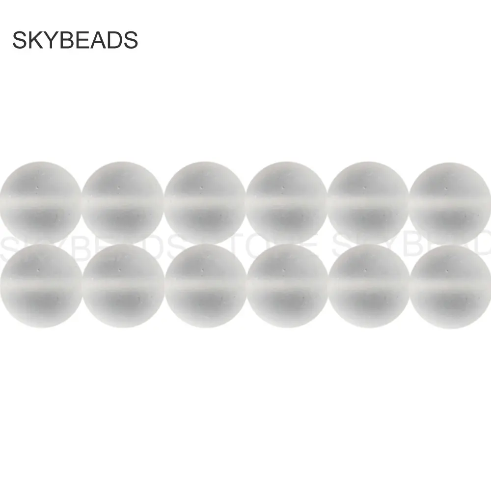Matte Natural Clear Crystal Stone Round 4 6 8 10 12mm Frosted Genuine White Crystals Quartz Beads for Jewelry Making Supplies
Matte Natural Clear Crystal Stone Round 4 6 8 10 12mm Frosted Genuine White Crystals Quartz Beads for Jewelry Making Supplies