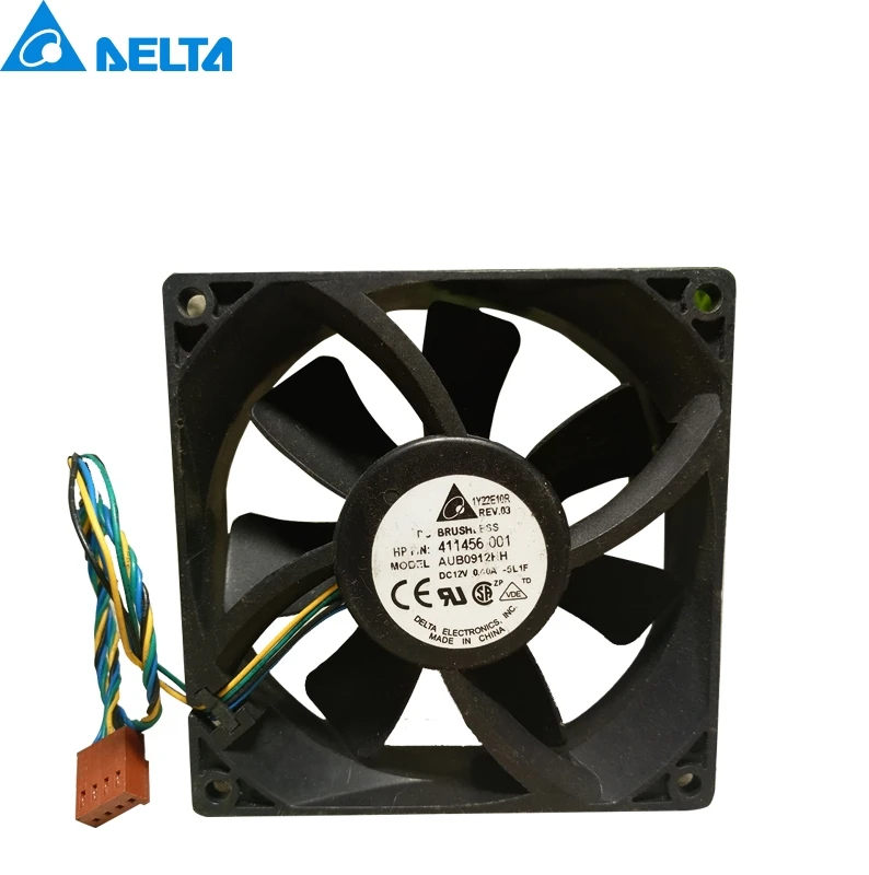 Delta AUB0912HH 9225 92 мм 90 411456-001 DC12V 0.40A кулер для сервера PWM вентилятор охлаждения |