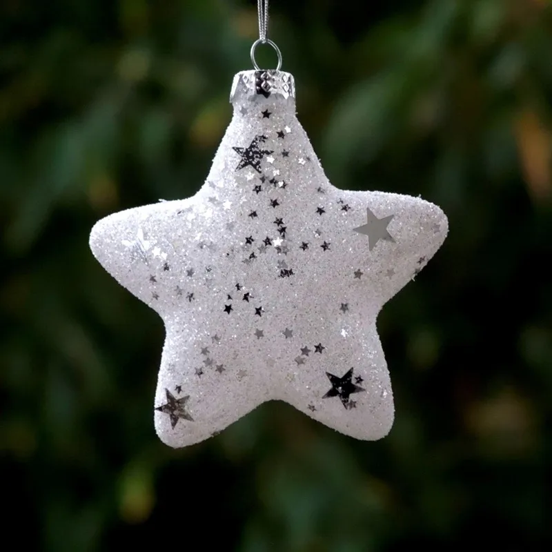 48pcs/pack 8*10cm Surface Chips Decorative Star Shaped Glass Pendant Christmas Day Hanging Prop
48pcs/pack 8*10cm Surface Chips Decorative Star Shaped Glass Pendant Christmas Day Hanging Prop