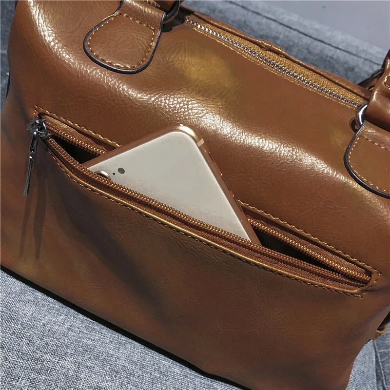 Vintage Leather Ladies HandBags Women Messenger Bags Totes Simple Designer Crossbody Shoulder Bag Boston Hand Bags Hot Sale
Vintage Leather Ladies HandBags Women Messenger Bags Totes Simple Designer Crossbody Shoulder Bag Boston Hand Bags Hot Sale