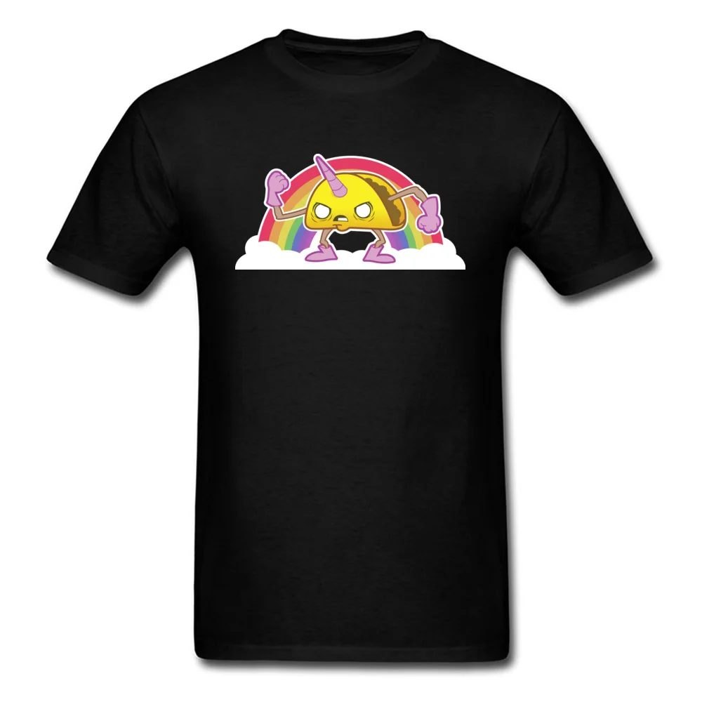 Футболка с принтом радуги Angry Mystical Taco Новая модная футболка из мультфильма