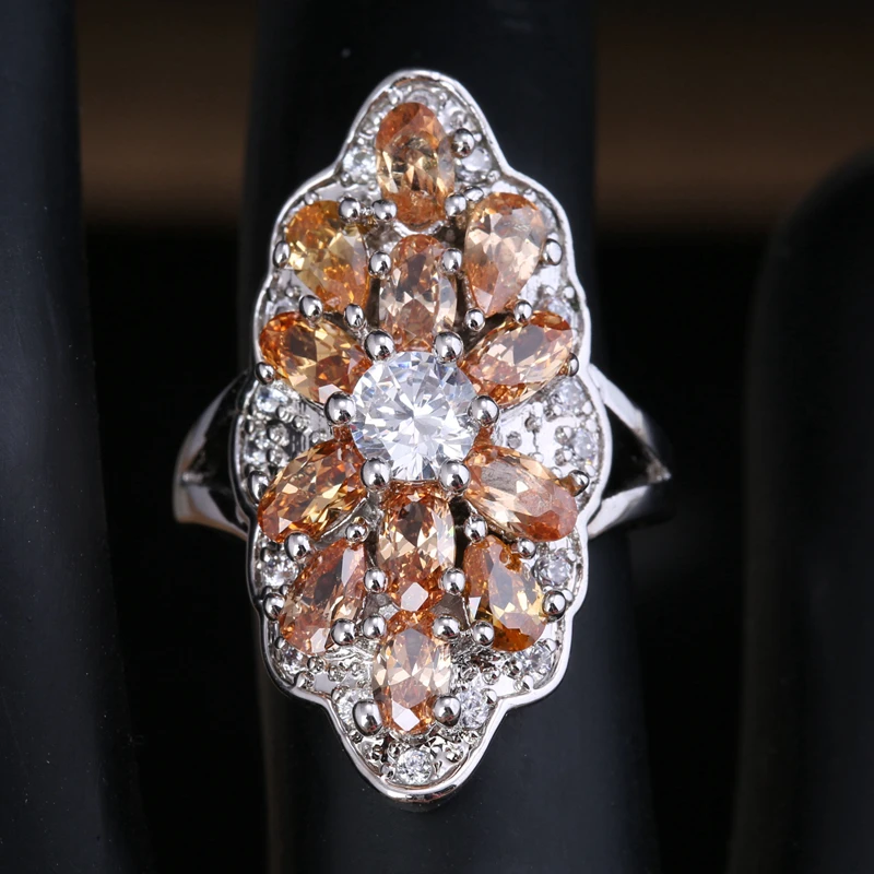 Оптовая продажа оранжевый Шампанское Morganite Кубического Циркония Камни наложения 925 серебро Модные украшения Кольца Размеры 6 7 8 9 S1550
Оптовая продажа оранжевый Шампанское Morganite Кубического Циркония Камни наложения 925 серебро Модные украшения Кольца Размеры 6 7 8 9 S1550