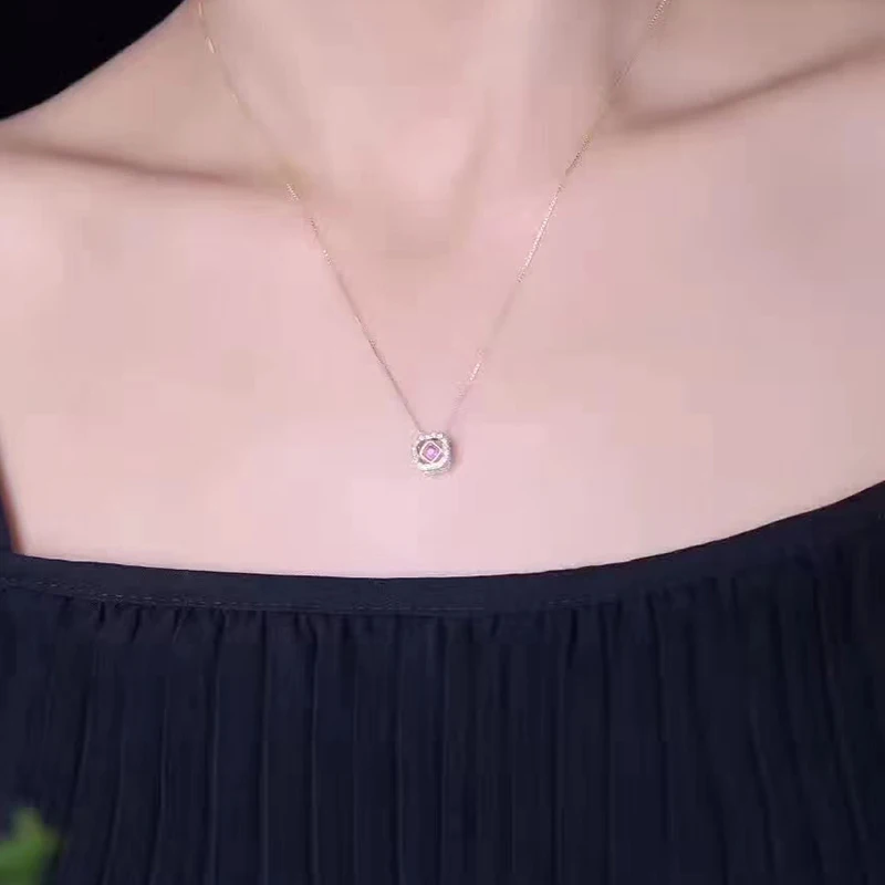 Classic silver leaf pendant 2.5 mm * 5 mm natural pink ruby necklace pendant 925 silver ruby jewelry romantic gift for girl
Classic silver leaf pendant 2.5 mm * 5 mm natural pink ruby necklace pendant 925 silver ruby jewelry romantic gift for girl