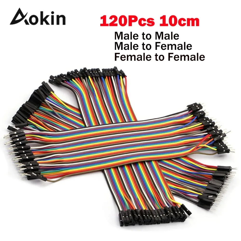 120Pcs Dupont Line 10cm Male to Male Female to Male and Female to Female Jumper Wire Dupont Cable 40Pcs For arduino DIY KIT
120Pcs Dupont Line 10cm Male to Male Female to Male and Female to Female Jumper Wire Dupont Cable 40Pcs For arduino DIY KIT