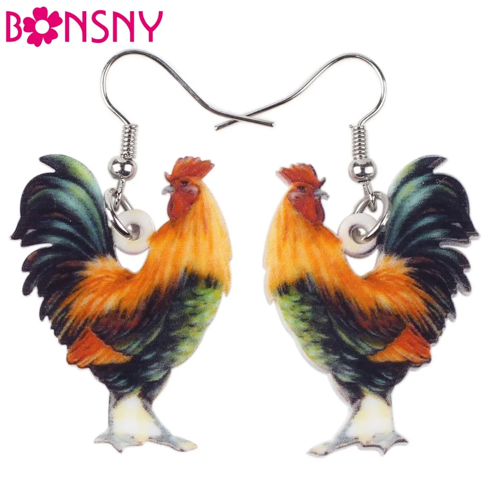 Bonsny Drop Chicken Earrings Acrylic Pattern Big Long Danlge Brand Earrings Charm Animal New 2016 Fashion Jewelry For Women
Bonsny Drop Chicken Earrings Acrylic Pattern Big Long Danlge Brand Earrings Charm Animal New 2016 Fashion Jewelry For Women