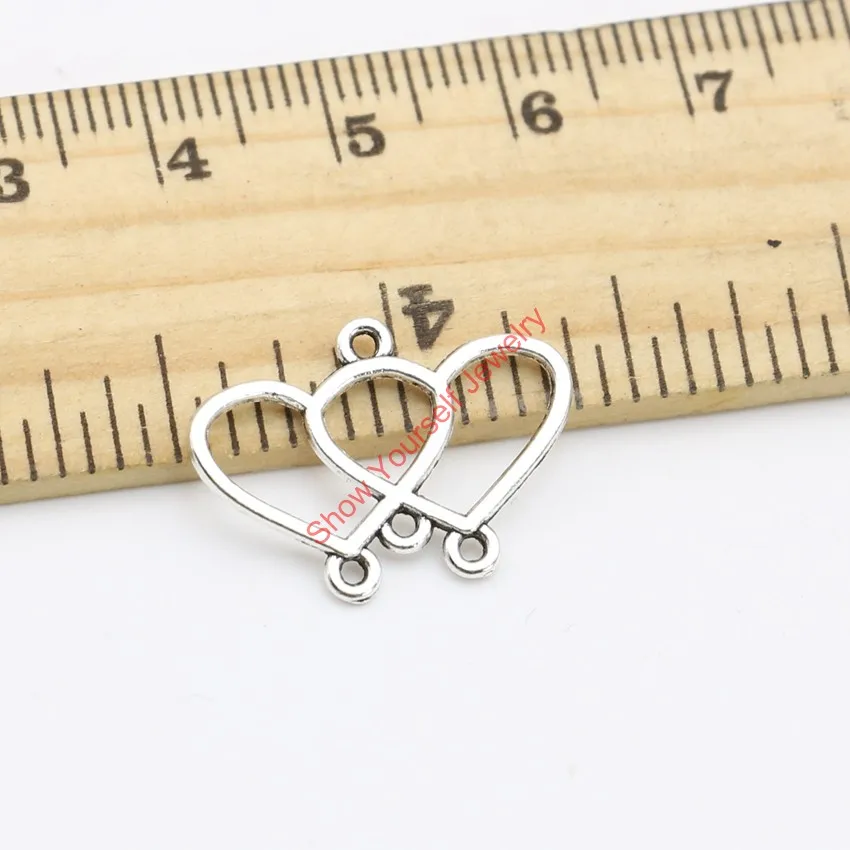 20pcs Antique Silver Plated Double Heart 1-3 Connectors Pendant Jewelry Making Findings Accessories DIY Handmade Craft 16x22mm
20pcs Antique Silver Plated Double Heart 1-3 Connectors Pendant Jewelry Making Findings Accessories DIY Handmade Craft 16x22mm