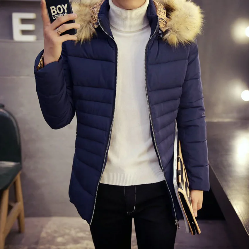Hot Sale Winter Warm Jacket Men's New Fashion Hooded Jacket Thick Warm Cotton Coat WN 110
