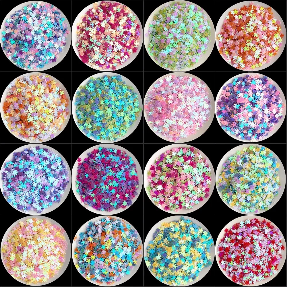 10g/Lot Size 4mm Lucky Clover Sequins Four leaf Flower Sequin Paillette For Nail Art/Women Diy Craft/wedding decoration confetti
10g/Lot Size 4mm Lucky Clover Sequins Four leaf Flower Sequin Paillette For Nail Art/Women Diy Craft/wedding decoration confetti