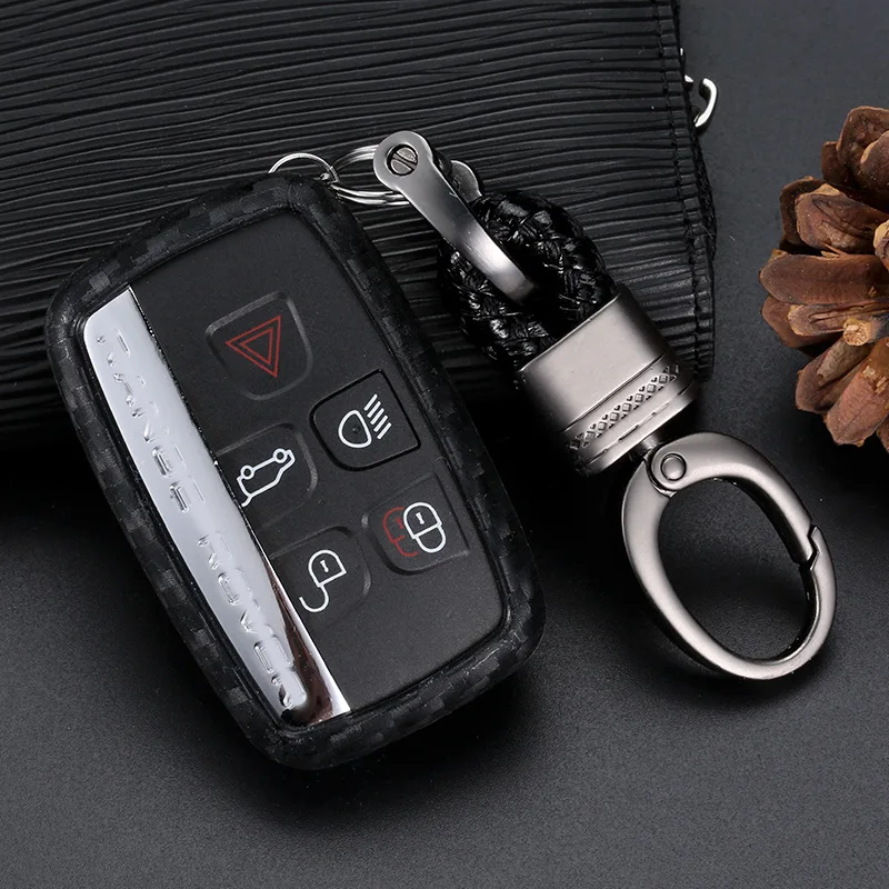Чехол для ключа из углеродного волокна Land Rover A9 Range Sport evodiscovery Freelander 2 Jaguar XE XJ XJL XF Key