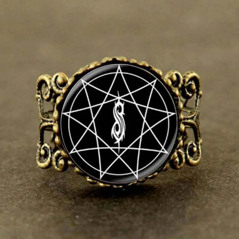 Steampunk 2017 Glass Picture Ring Rock Band Slipknot Logo retro glass cabochon Ring Hot selling
Steampunk 2017 Glass Picture Ring Rock Band Slipknot Logo retro glass cabochon Ring Hot selling